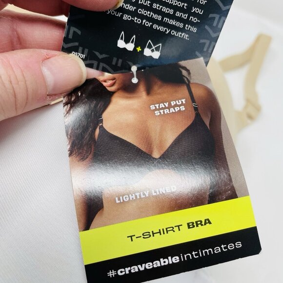 Maidenform Self Expressions Womens 36DD 2 Pack T-Shirt Bra 5701 Latte/White 1596 - Picture 8 of 9